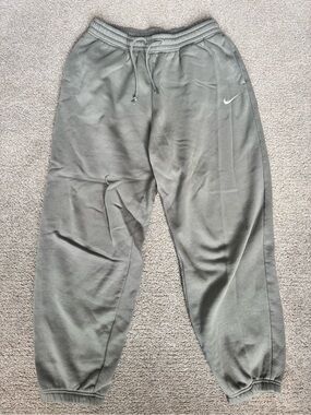 Nike Olive-Gray Swoosh Fleece Joggers